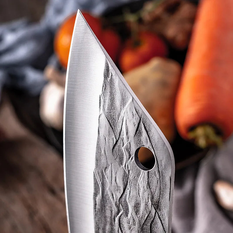 Hand-Forged Kitchen Knives Cutlery Butcher Chef Knife Slicing Meat Cleavers Multi-Purpose Gyuto Knives Cutting Meat Pork Stalls