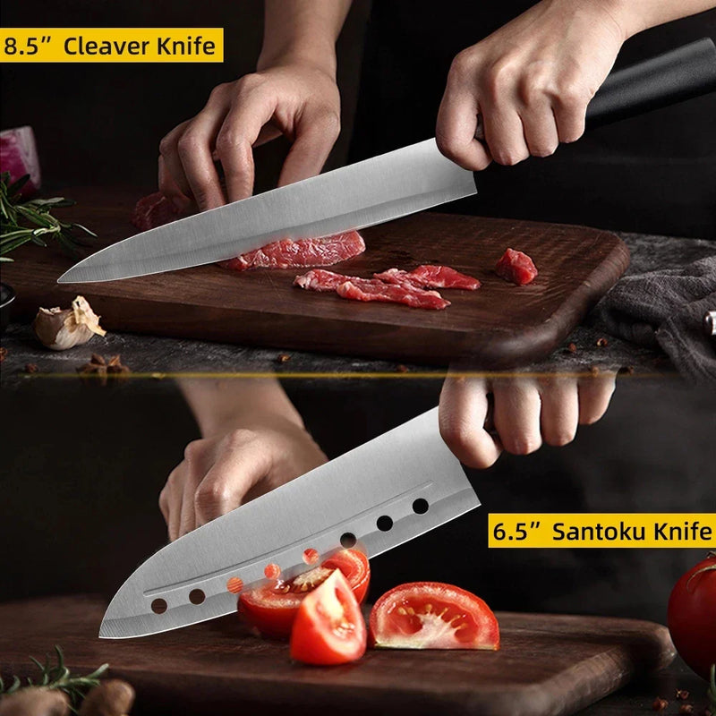 Kitchen Knife 5 7 8 Inch 3CR13 420C High Carbon Stainless Steel Utility Slicing Fruit Vegetable Meat Chef Knives Tool Cook Set