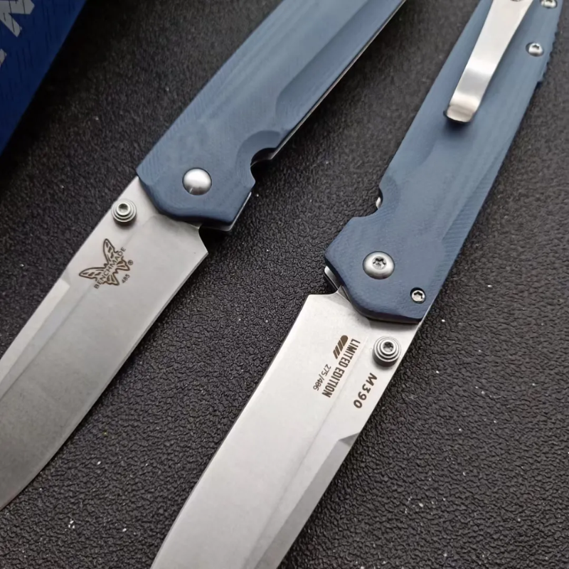 BM 485 Knife Blue G10 Handles For Hunting - Efab Shop