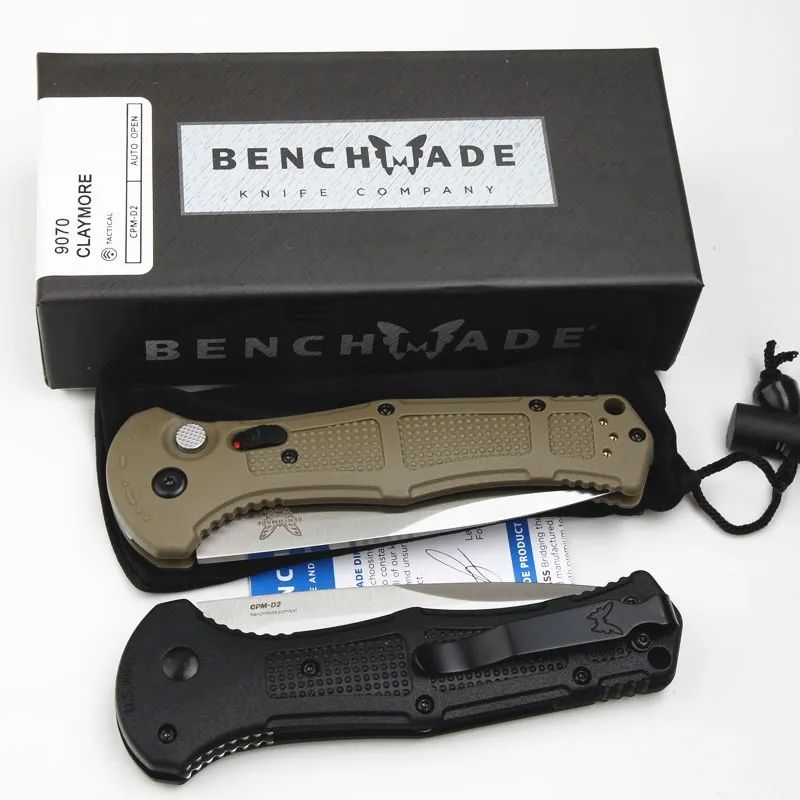 Benchmade Claymore 9070BK Folding Knife For Camping Hunting Black