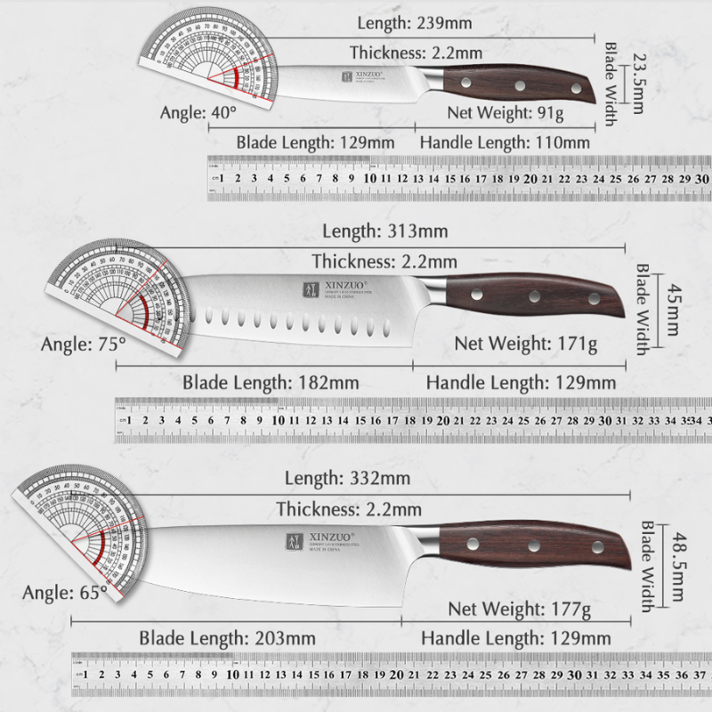 Chef Knife Germany 1.4116 Stainless Steel 5PCS For Kitchen - Efab Shop