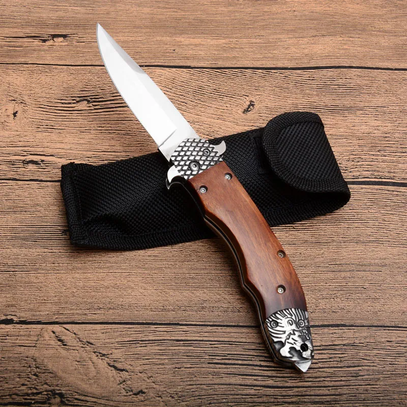 Knife Satin Blade Wood Handle For Outdoor Hunting -  Efab Shop