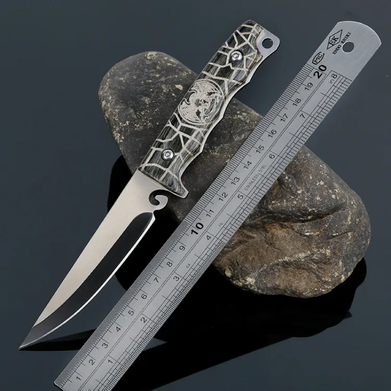 Knife Stainless Steel Fixed Blade Wood Handle For Hunting Efab Shop