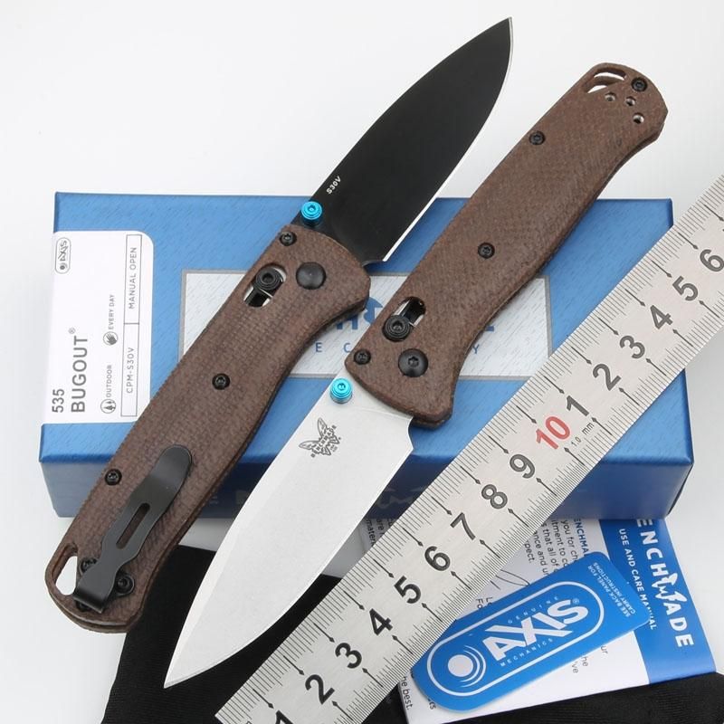 benchmade Bugout 535 Folding Knife For Camping Hunt brown